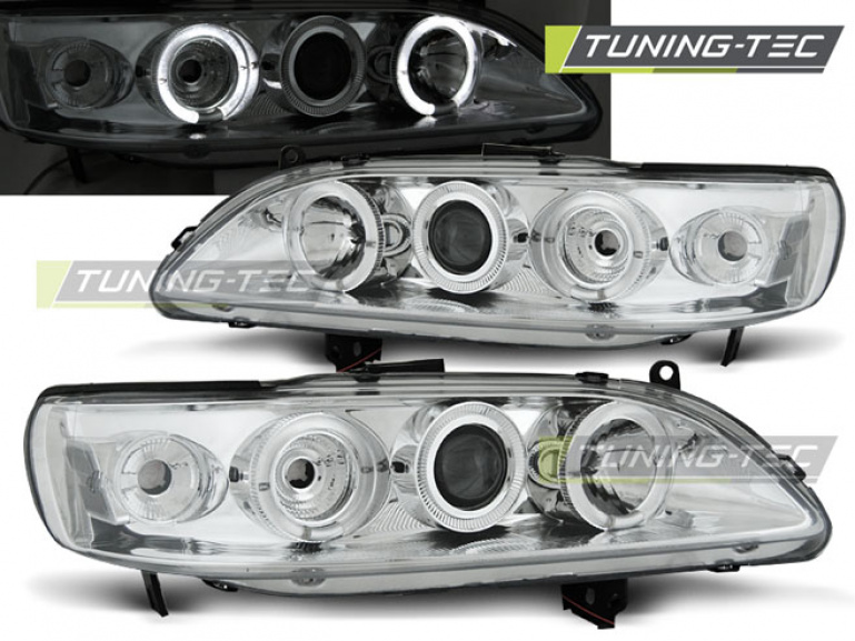 LED Angel Eyes Scheinwerfer für Honda Accord 98-02 chrom